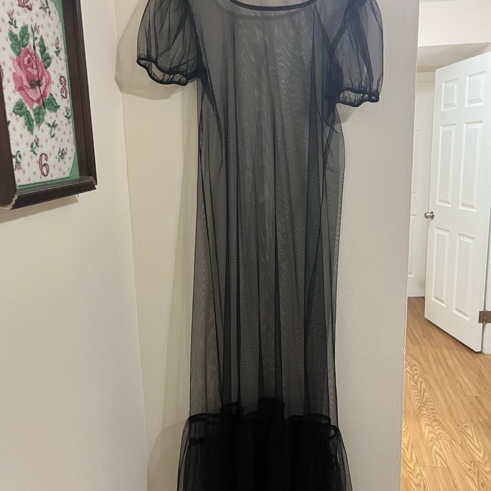 free people intimately long sheer slip dress s